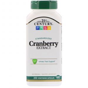 Экстракт клюквы, Cranberry, 21st Century, стандартизированный, 200 кап. (Default)