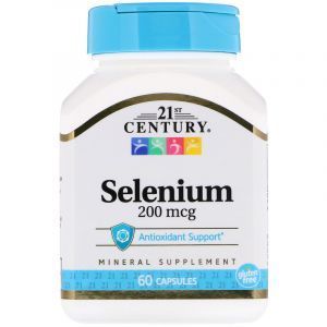 Селен, Selenium, 21st Century, 200 мкг, 60 капсул (Default)
