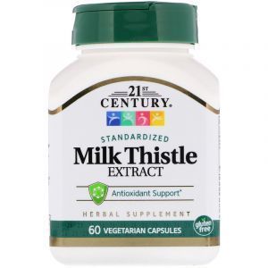 Расторопша, Milk Thistle, 21st Century, экстракт, 60 капсул (Default)