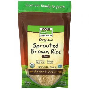 Бурый рис пророщенный, Brown Rice, Now Foods, Real Food, 454 г