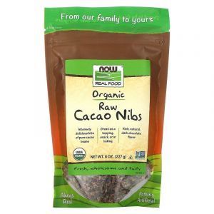 Какао-бобы, Cacao Nibs, Now Foods, 227 г