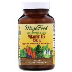 Витамин Д3, Vitamin D3, MegaFood, 2000 МЕ, 60 таблеток (Default)