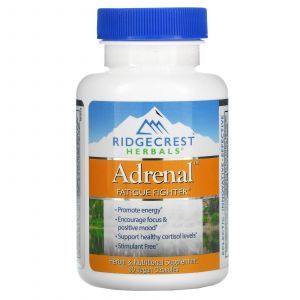Поддержка надпочечников, Adrenal, RidgeCrest Herbals, 60 вегетарианских капсул