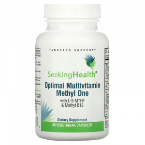 Мультивитамины с L-5-MTHF и витамином B12, Optimal Multivitamin Methly One, Seeking Health, 1 в день, 45 вегетарианских капсул
