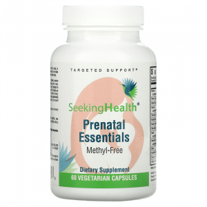 Мультивитамины для беременных, Prenatal Essentials, Seeking Health, без метила, 60 вегетарианских капсул
