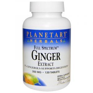 Корень имбиря, Ginger, Planetary Herbals, экстракт, 350 мг, 120 таблеток (Default)