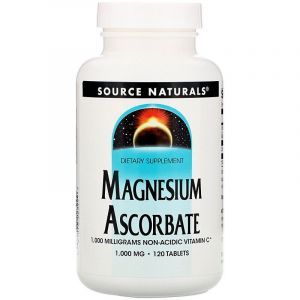 Магний аскорбат, Magnesium Ascorbate, Source Naturals, 1000 мг, 120 таблеток