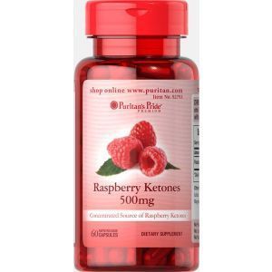 Малиновые кетоны, Raspberry Ketones 500 mg, Puritan's Pride, 60 гелевых капсул