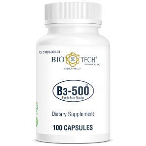 Витамин В3 (ниацин), B3-500, Bio-Tech, 500 мг, 100 капсул