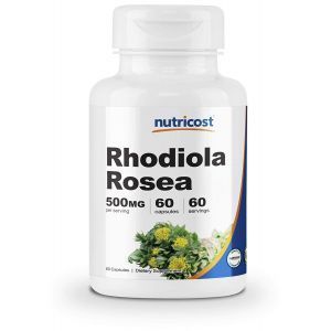 Родиола розовая, Rhodiola Rosea, Nutricost, 500 мг, 60 вегетарианских капсул