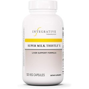 Поддержка печени, травяная формула, Super Milk Thistle X, Integrative Therapeutics, 120 вегетарианских капсул