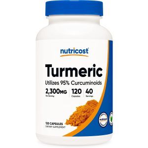 Nutricost, Turmeric, Curcumin with BioPerine, 95% Curcuminoids, 2300 mg, 120 Capsules