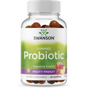 Пробиотики, Probiotic, Swanson, фруктовое безумие, 90 жевательных конфет
