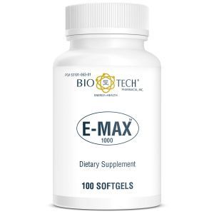 Витамин Е, E-Max, Bio-Tech, 1000 МЕ, 100 гелевых капсул