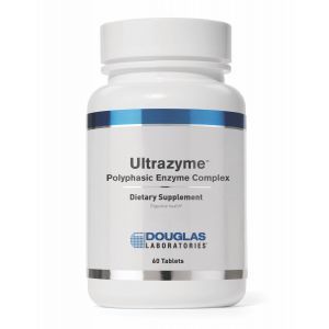 Ферментный комплекс, поддержка пищеварения, Ultrazyme, Douglas Laboratories, 60 таблеток