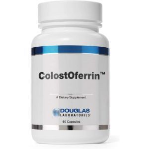 Молозиво + лактоферрин и другие питательные вещества для иммунной поддержки, ColostOferrin, Douglas Laboratories, 60 капсул