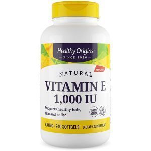 Витамин Е, Healthy Origins, 1000 МЕ, 240 капсул