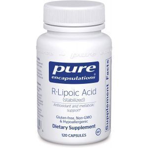 R-липоевая кислота (стабилизированная), R-Lipoic Acid, Pure Encapsulations, 120 капсул