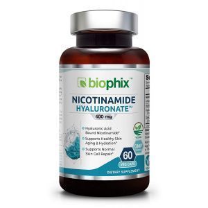 Никотинамид гиалуронат, Nicotinamide Hyaluronate, Biophix, 600 мг, 60 вегетарианских капсул
