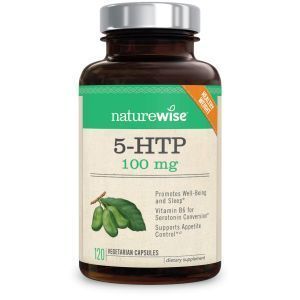 5-HTP (L-5-гидрокситриптофан), 5-HTP, NatureWise, 100 мг, 120 вегетарианских капсул