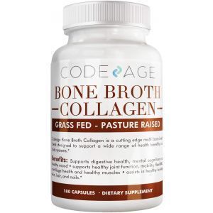 Коллаген из костного бульона, Bone Broth Collagen, Codeage, 180 капсул