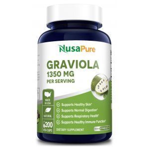 Гравиола, Graviola, NusaPure, 1350 мг, 200 вегетарианских капсул