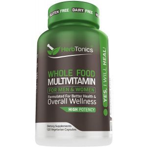 Мульти-комплекс из цельных продуктов, Whole Food Multivitamin, Herbtonics, 120 вегетарианских капсул