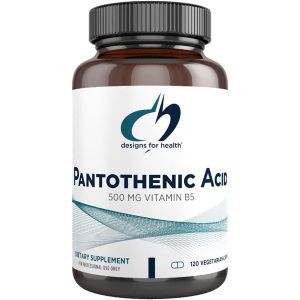 Пантотеновая кислота, Pantothenic Acid, Designs for Health, 500 мг, 120 вегетарианских капсул