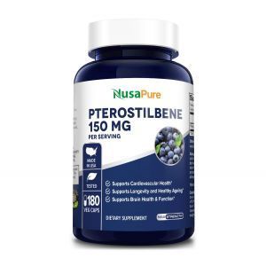 Птеростильбен, Pterostilbene, NusaPure, 150 мг, 180 вегетарианских капсул