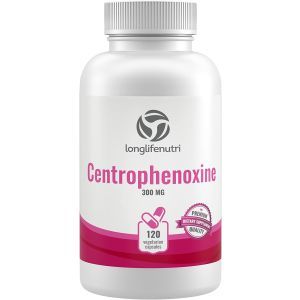 Центрофеноксин, Centrophenoxine, LongLifeNutri, ноотропный когнитивный усилитель, 300 мг, 120 вегетарианских капсул
