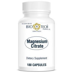 Магний цитрат, Magnesium Citrate, Bio-Tech, 180 капсул