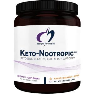 Увеличение уровня кетонов, Keto-Nootropic, Designs for Health, манго-апельсин, 540 г