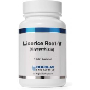 Корень лакрицы (с глицирризином),  Licorice Root-V (with Glycyrrhizin), Douglas Laboratories, 60 капсул
