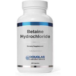 Бетаина гидрохлорид, поддержка пищеварения, Betaine Hydrochloride, Douglas Laboratories, 250 капсул