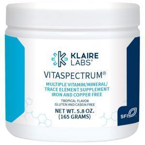 Мультивитамины и минералы для детей, без меди и железа, VitaSpectrum Powder, Klaire Labs, тропический вкус, 165 г