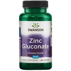 Цинк глюконат,  Zinc Gluconate, Swanson, 30 мг, 250 таблеток