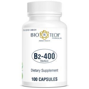 Витамин В2, рибофлавин, B2-400, Bio-tech, 400 мг, 100 капсул