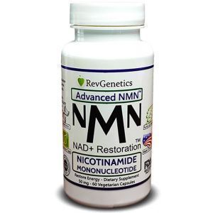 Никотинамид, Nicotinamide Mononucleotide, Revgenetics NMN, 50 мг, 60 вегетарианских капсул
