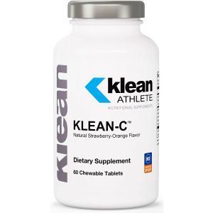 Витамин С для спортсменов, Klean-C, Klean Athlete, поддержка иммунной системы и соединительной ткани, вкус клубнично-апельсиновый, 60 жевательных таблеток
