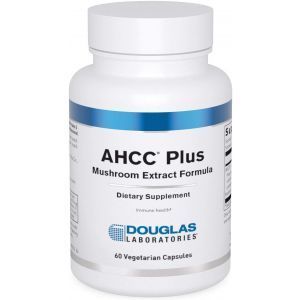 Грибной экстракт + арабиногалактан, формула иммунной поддержки, AHCC Plus, Douglas Laboratories, 60 вегетарианских капсул