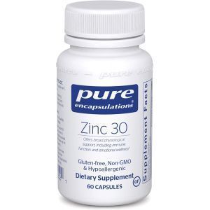 Цинк пиколинат, Zinc, Pure Encapsulations, для поддержки иммунитета, 30 мг, 60 капсул