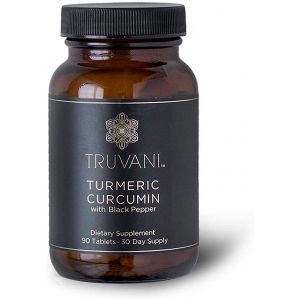 Куркумин, Turmeric Curcumin, TRUVANI, органик, 90 таблеток