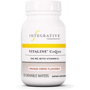 Коэнзим Q10 (убихинон), Vitaline CoQ10, Integrative Therapeutics, 100 мг, тропические фрукты, 30 жевательных пластин
