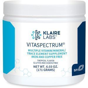 Мультивитамины и минералы, VitaSpectrum, Klaire Labs, без железа и меди, тропический вкус, 171 г