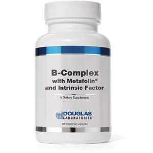 В-комплекс для поддержки клеток крови, гормонов и нервной системы с метилфолатом, B-Complex w/ Folate, Douglas Laboratories, 60 капсул