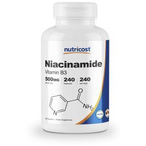 Ниацинамид (витамин В3), Niacinamide, Nutricost, 500 мг, 240 капсул