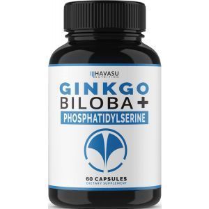Гинкго билоба плюс фосфатидилсерин, Ginkgo Biloba+Phosphatidylserine, Havasu Nutrition, 60 капсул