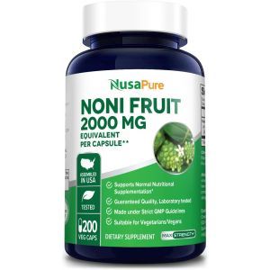 Нони, фрукты, Noni Fruit, NusaPure, 900 мг, 200 капсул