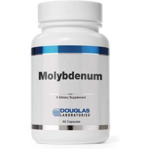 Молибден, Molybdenum, поддерживает детоксикацию, ферменты, нервы и хорошее самочувствие, Douglas Laboratories, 500 мкг., 60 капсул