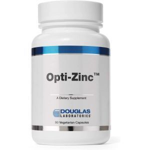 Цинк, Opti Zinc, поддерживает иммунную функцию, репродуктивное здоровье и здоровую кожу, Douglas Laboratories, 30 мг., 90 капсул